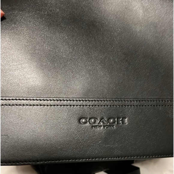 New Coach Houston Map Bag in Signature Leather 10 1/2" x 10 1/2"×3" new with tag - Picture 6 of 7